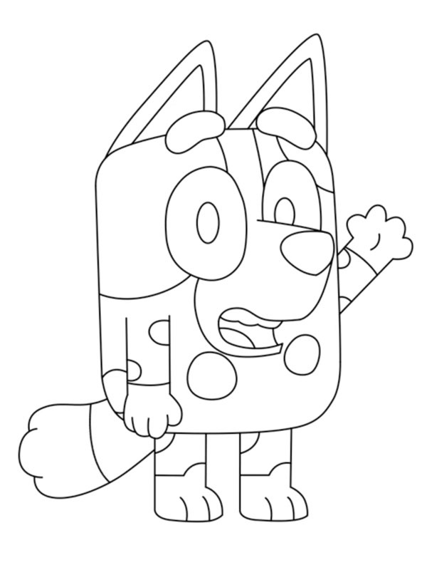 Muffin da Bluey Desenho para Colorir Muffin da Bluey Desenho para Colorir