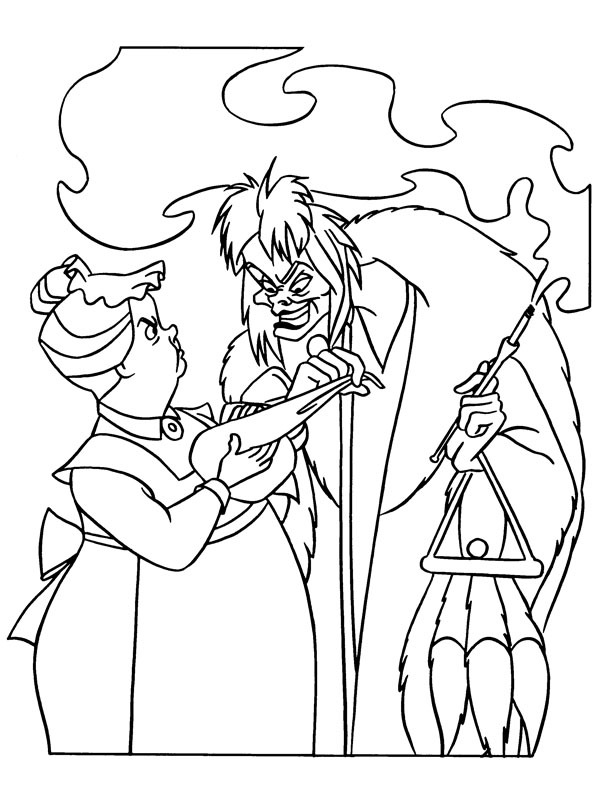 Nanny e Cruella de Vil Desenho para Colorir Nanny e Cruella de Vil Desenho para Colorir