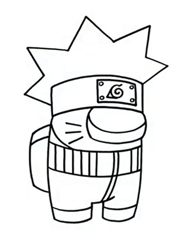 Naruto (Among Us) Desenho para Colorir Naruto (Among Us) Desenho para Colorir