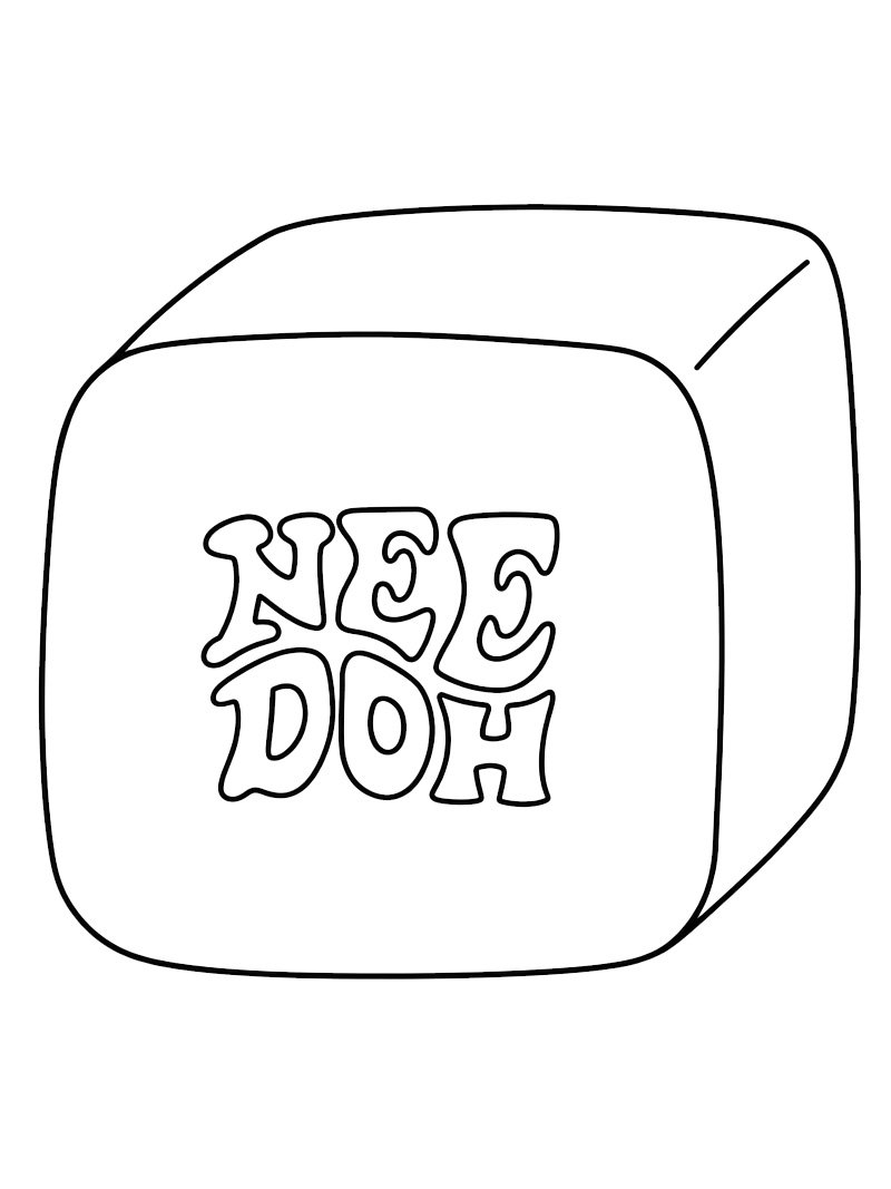 NeeDoh Nice Cube Desenho para Colorir