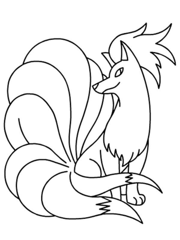 Ninetales (Pokémon) Desenho para Colorir Ninetales (Pokémon) Desenho para Colorir