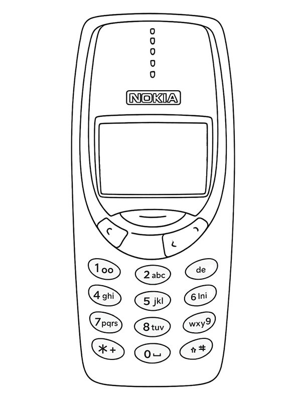 Nokia 3310 Desenho para Colorir Nokia 3310 Desenho para Colorir