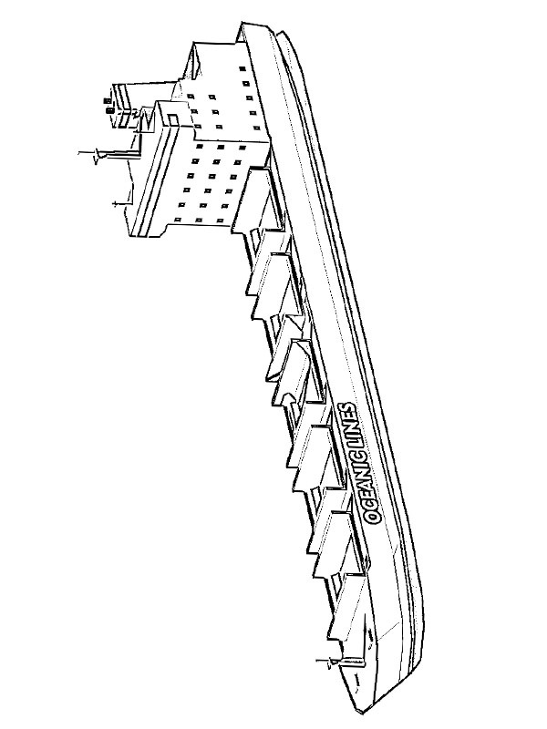 Navio de carga Oceanic Desenho para Colorir Navio de carga Oceanic Desenho para Colorir
