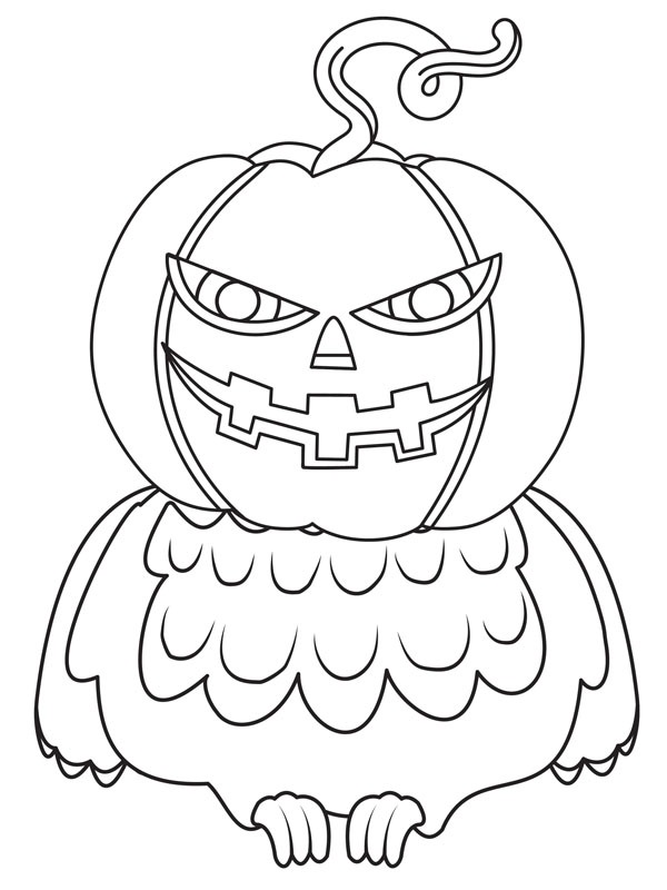 Coruja de abóbora Desenho para Colorir Coruja de abóbora Desenho para Colorir