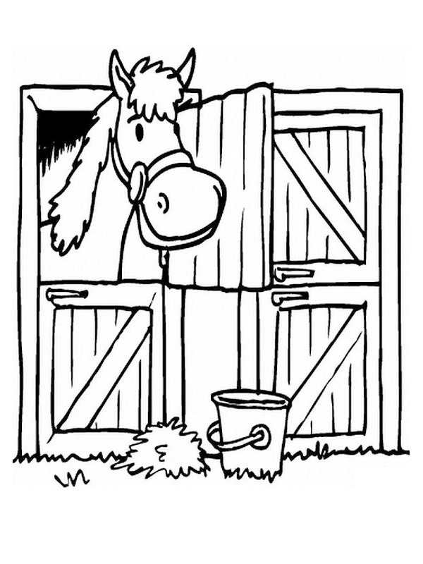 Estábulo Desenho para Colorir Estábulo Desenho para Colorir