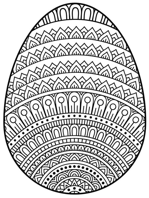 Mandala de Ovo de Páscoa Desenho para Colorir Mandala de Ovo de Páscoa Desenho para Colorir