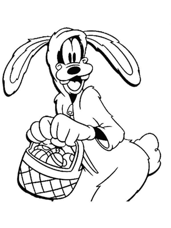 Pateta coelhinho da Páscoa Desenho para Colorir Pateta coelhinho da Páscoa Desenho para Colorir