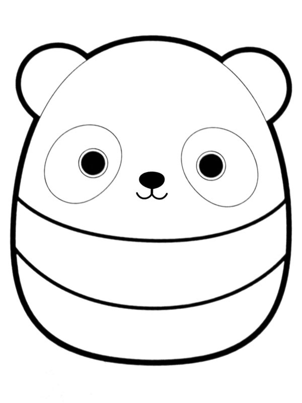 Panda Stanley Squishmallows Desenho para Colorir Panda Stanley Squishmallows Desenho para Colorir