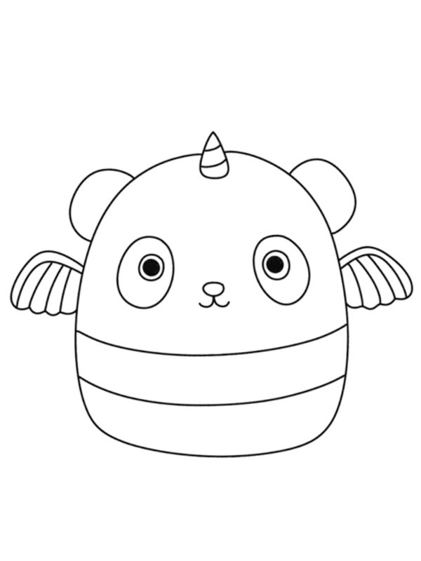 Pandacorn Kayce Squishmallows Desenho para Colorir Pandacorn Kayce Squishmallows Desenho para Colorir