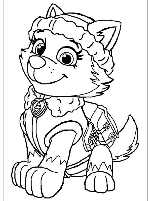Everest da Patrulha Canina Desenho para Colorir Everest da Patrulha Canina Desenho para Colorir