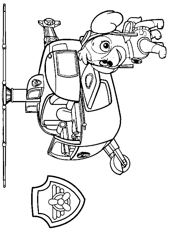 Helicóptero da Skye (Patrulha Canina) Desenho para Colorir Helicóptero da Skye (Patrulha Canina) Desenho para Colorir