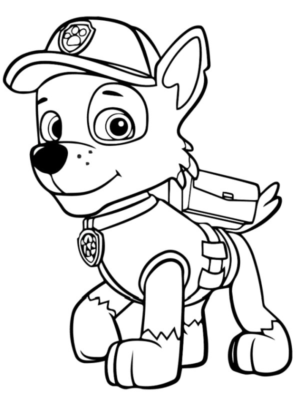 Rocky da Patrulha Canina Desenho para Colorir Rocky da Patrulha Canina Desenho para Colorir