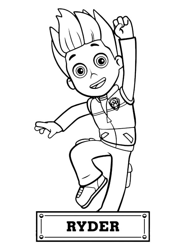 Ryder da Patrulha Canina Desenho para Colorir Ryder da Patrulha Canina Desenho para Colorir