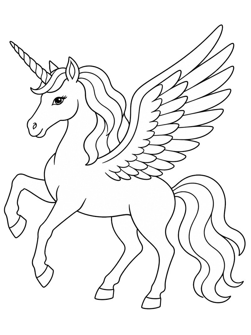 Unicórnio Pégaso Desenho para Colorir Unicórnio Pégaso Desenho para Colorir