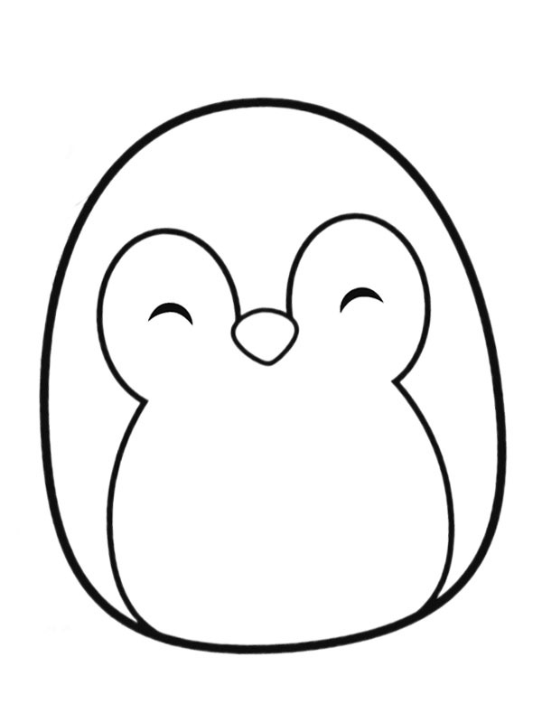 Squishmallows Pinguim Puff Desenho para Colorir Squishmallows Pinguim Puff Desenho para Colorir