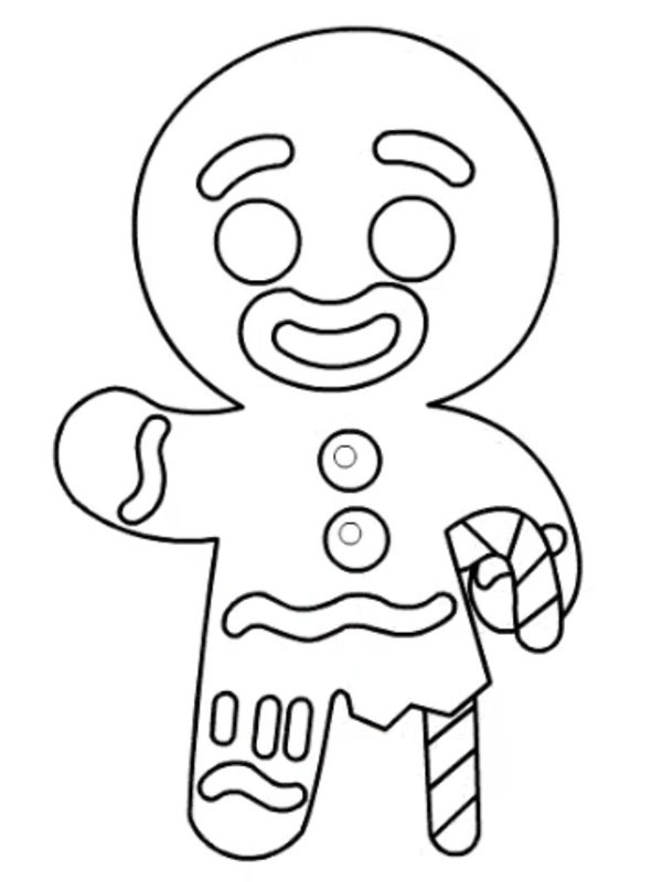 Boneco de gengibre Desenho para Colorir Boneco de gengibre Desenho para Colorir