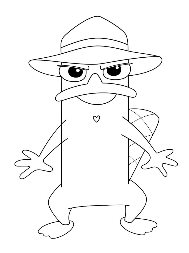 Perry o Ornitorrinco (Phineas e Ferb) Desenho para Colorir Perry o Ornitorrinco (Phineas e Ferb) Desenho para Colorir