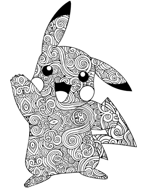 Mandala Pikachu Desenho para Colorir Mandala Pikachu Desenho para Colorir