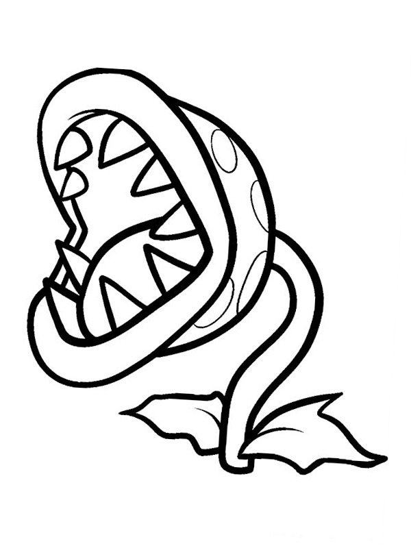 Planta Piranha (Super Mario Bros) Desenho para Colorir Planta Piranha (Super Mario Bros) Desenho para Colorir