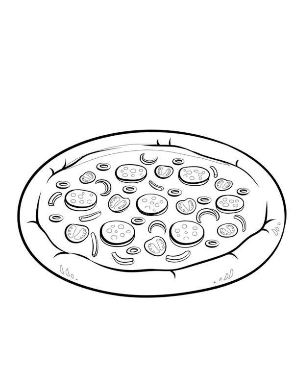 Pizza de pepperoni Desenho para Colorir Pizza de pepperoni Desenho para Colorir