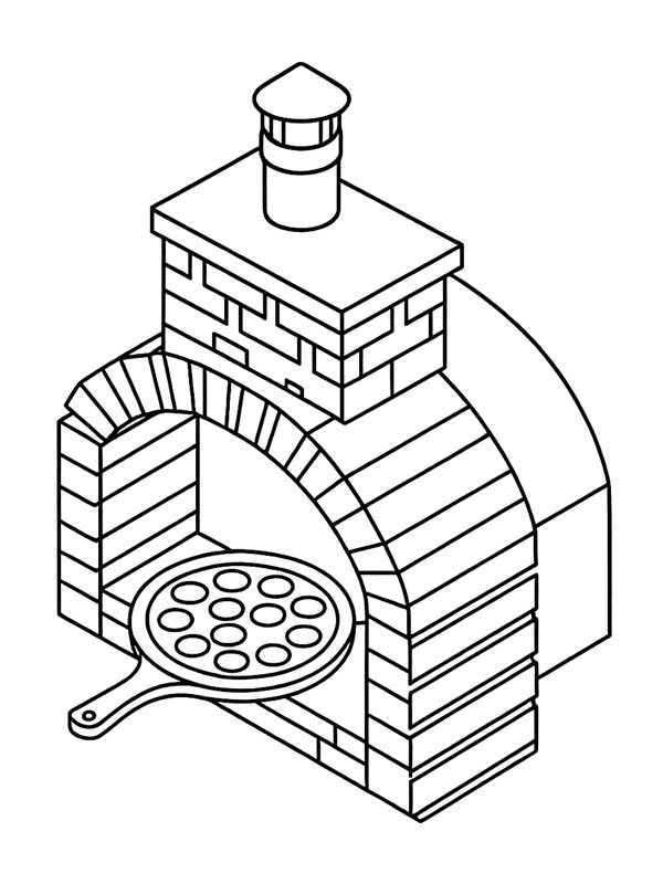 Forno de pizza Desenho para Colorir Forno de pizza Desenho para Colorir