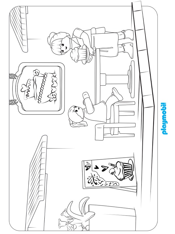 Restaurante Playmobil Desenho para Colorir Restaurante Playmobil Desenho para Colorir