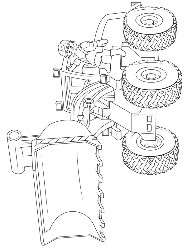 Pá carregadeira Playmobil Desenho para Colorir Pá carregadeira Playmobil Desenho para Colorir