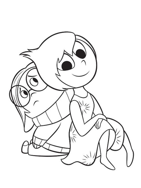 Alegria e tristeza Desenho para Colorir Alegria e tristeza Desenho para Colorir