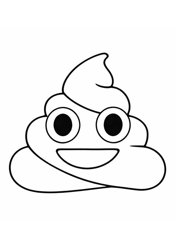 Emoji de coc&ocirc; Desenho para Colorir