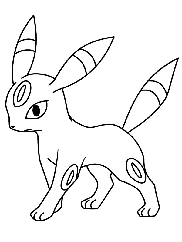 Umbreon (Pokémon) Desenho para Colorir Umbreon (Pokémon) Desenho para Colorir