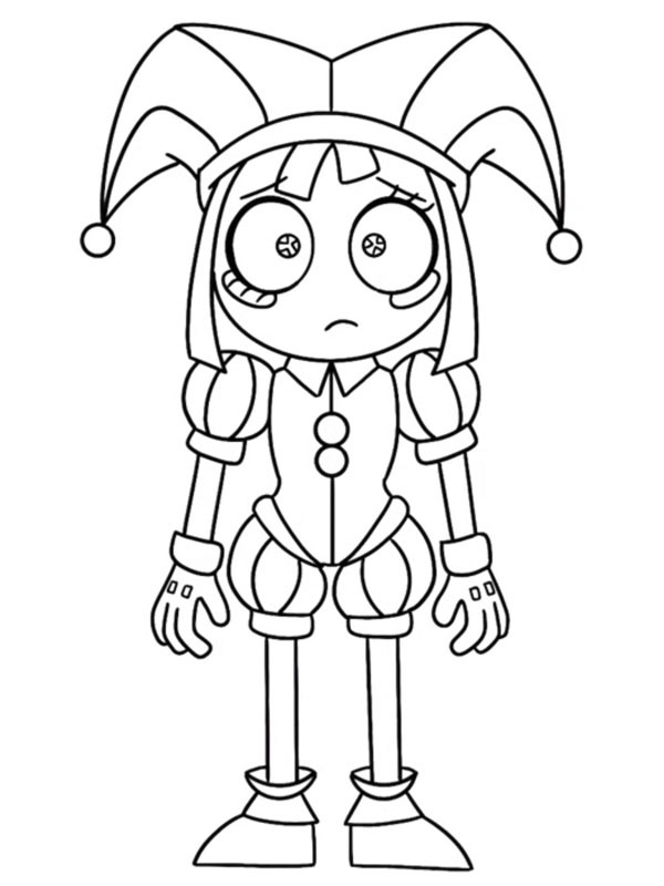 Pomni (O Incrível Circo Digital) Desenho para Colorir Pomni (O Incrível Circo Digital) Desenho para Colorir