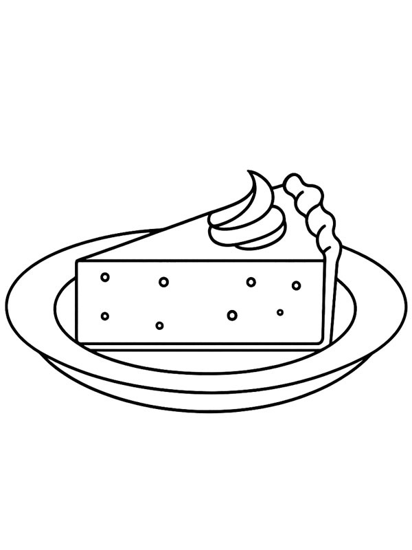 Torta de ab&oacute;bora Desenho para Colorir