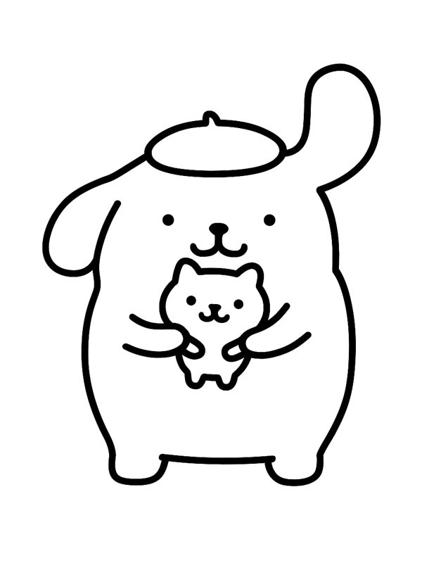 Pompompurin e Muffin Desenho para Colorir Pompompurin e Muffin Desenho para Colorir