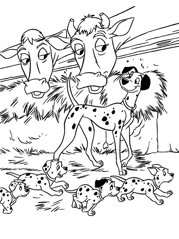 Pongo e os filhotes Desenho para Colorir Pongo e os filhotes Desenho para Colorir