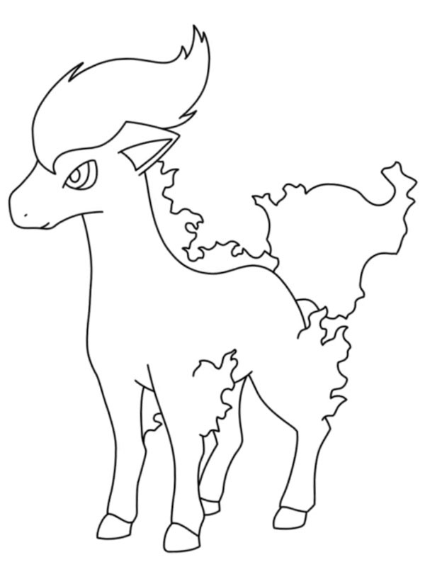 Ponyta (Pokémon) Desenho para Colorir Ponyta (Pokémon) Desenho para Colorir