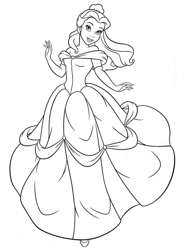 Prinses Belle Desenho para Colorir Prinses Belle Desenho para Colorir