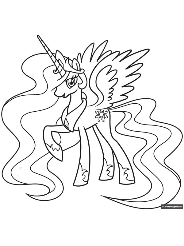 Princesa Celestia Desenho para Colorir Princesa Celestia Desenho para Colorir