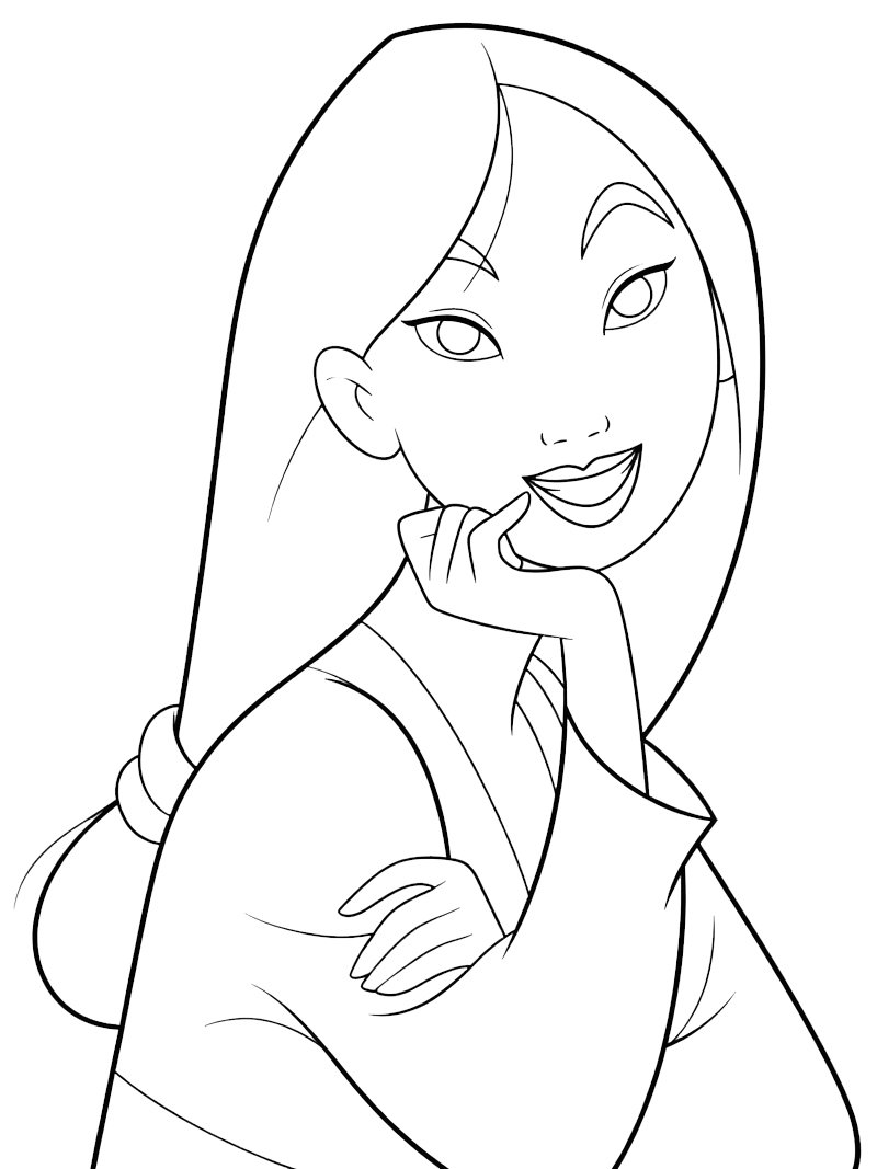 Princesa Mulan Desenho para Colorir Princesa Mulan Desenho para Colorir