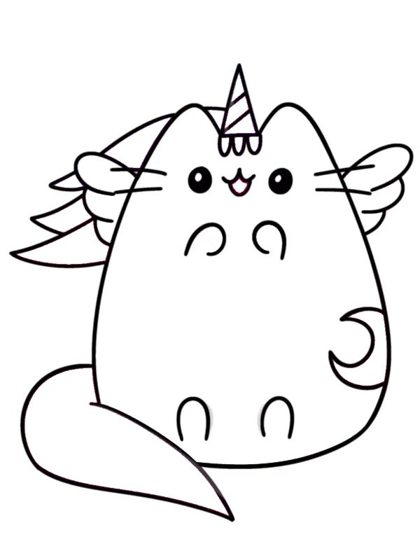 Pusheen de Unicórnio Desenho para Colorir Pusheen de Unicórnio Desenho para Colorir