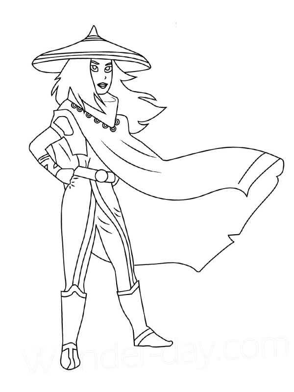Raya (Raya e o Último Dragão) Desenho para Colorir Raya (Raya e o Último Dragão) Desenho para Colorir