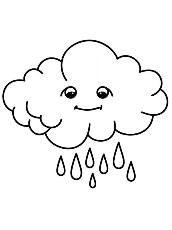 Nuvem de chuva Desenho para Colorir Nuvem de chuva Desenho para Colorir