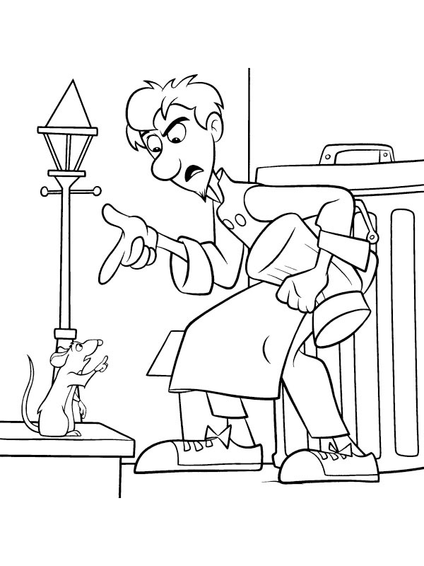 Remy e Linguini Desenho para Colorir Remy e Linguini Desenho para Colorir
