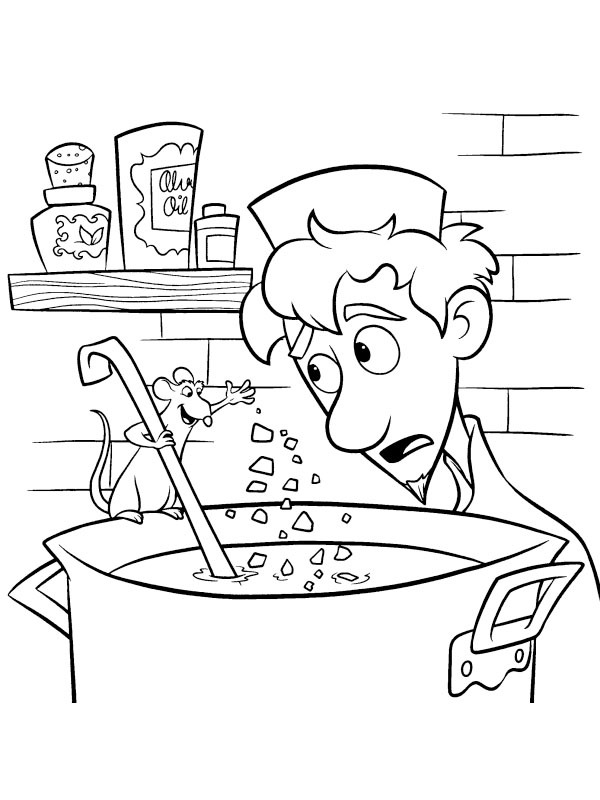 Remy e Linguini Desenho para Colorir Remy e Linguini Desenho para Colorir