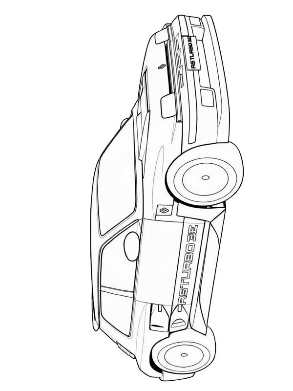 Renault 5 Turbo 3E Desenho para Colorir Renault 5 Turbo 3E Desenho para Colorir