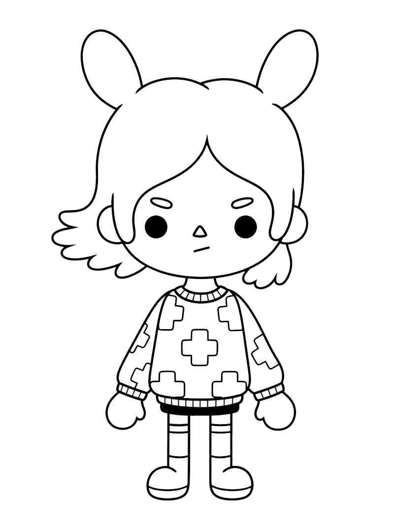 Rita (Toca Boca) Desenho para Colorir