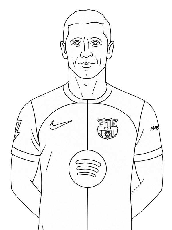Robert Lewandowski Desenho para Colorir Robert Lewandowski Desenho para Colorir