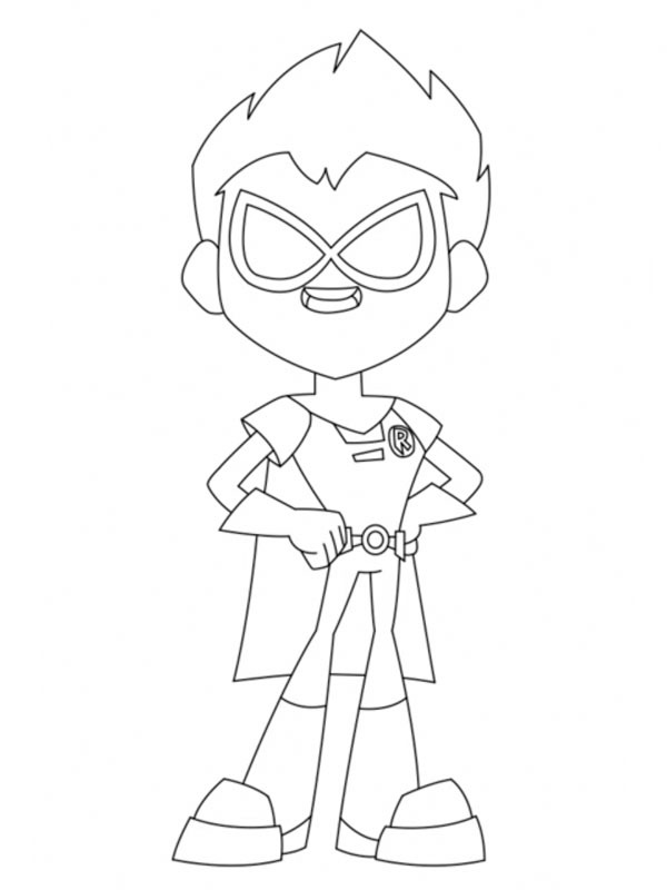 Robin (Jovens Titãs em Ação!) Desenho para Colorir Robin (Jovens Titãs em Ação!) Desenho para Colorir
