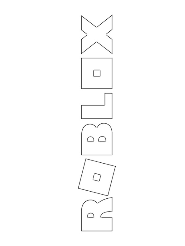 Logo do Roblox Desenho para Colorir Logo do Roblox Desenho para Colorir