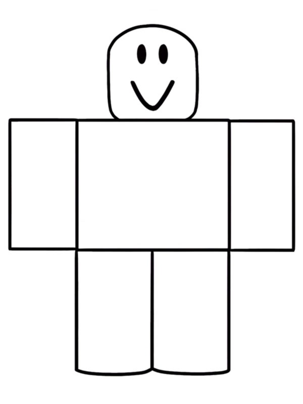 Roblox Noob Desenho para Colorir Roblox Noob Desenho para Colorir