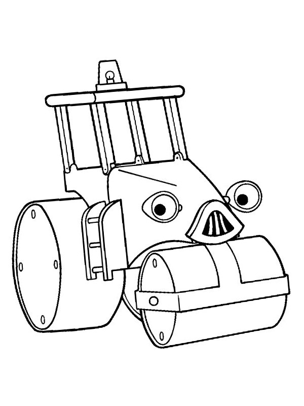Rollie, o rolo compressor verde Desenho para Colorir Rollie, o rolo compressor verde Desenho para Colorir